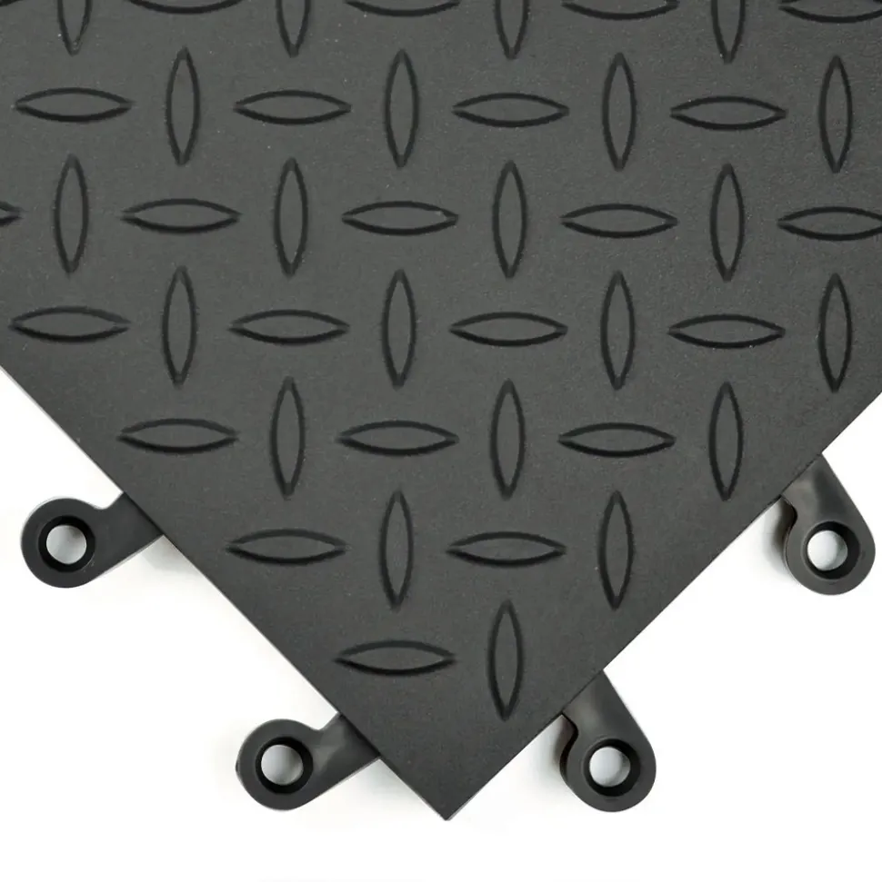 Wearwell ErgoDeck Diamond Plate GP Tile 7/8 Inch x 18x18 Inches Case of 10