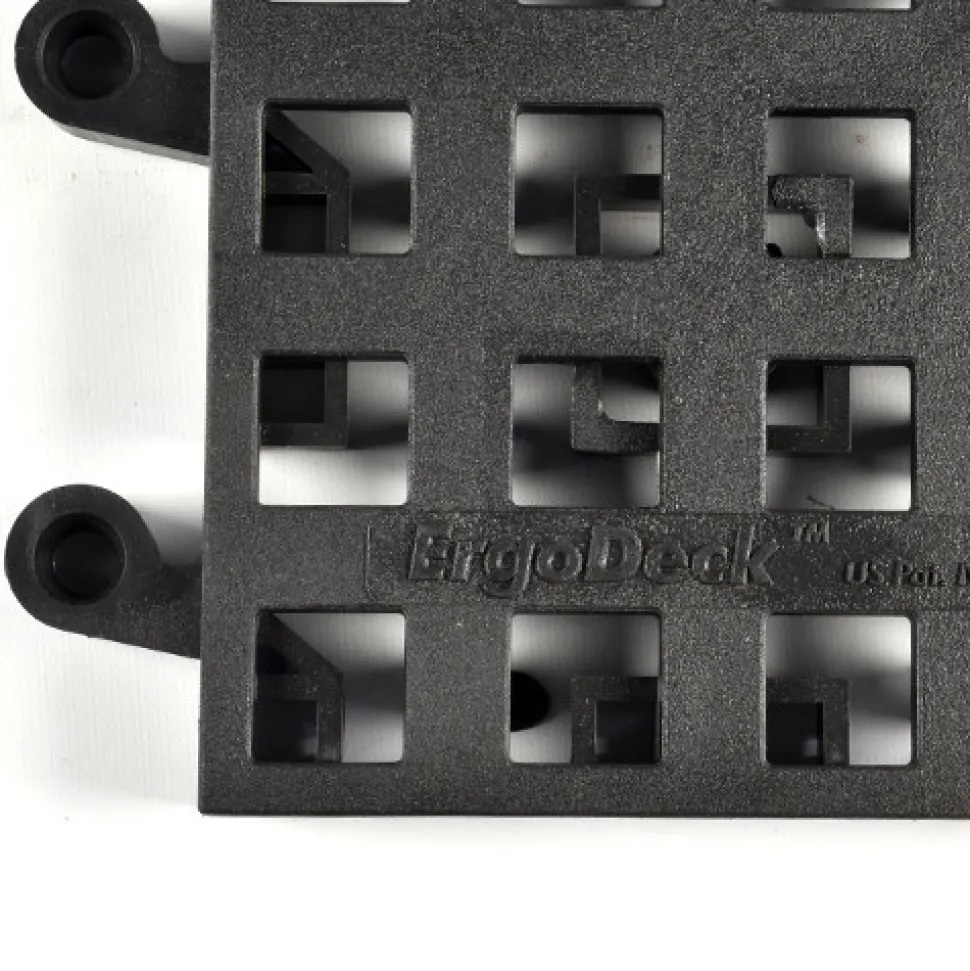 Wearwell ErgoDeck HD Open Black 18 x 18 Inch Tile Case of 10