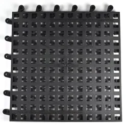 Wearwell ErgoDeck HD Open Black 18 x 18 Inch Tile Case of 10