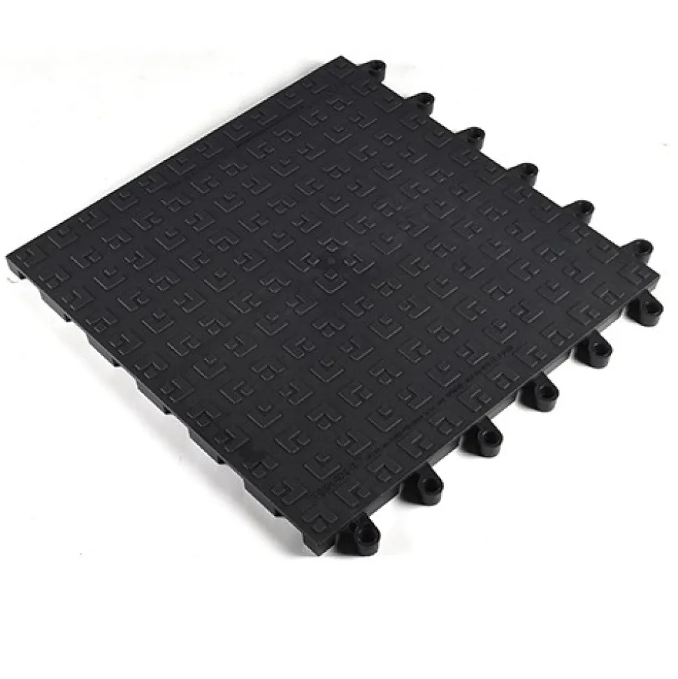 WearWell ErgoDeck HD Solid Black 18 x 18 Inch Tile Case of 10