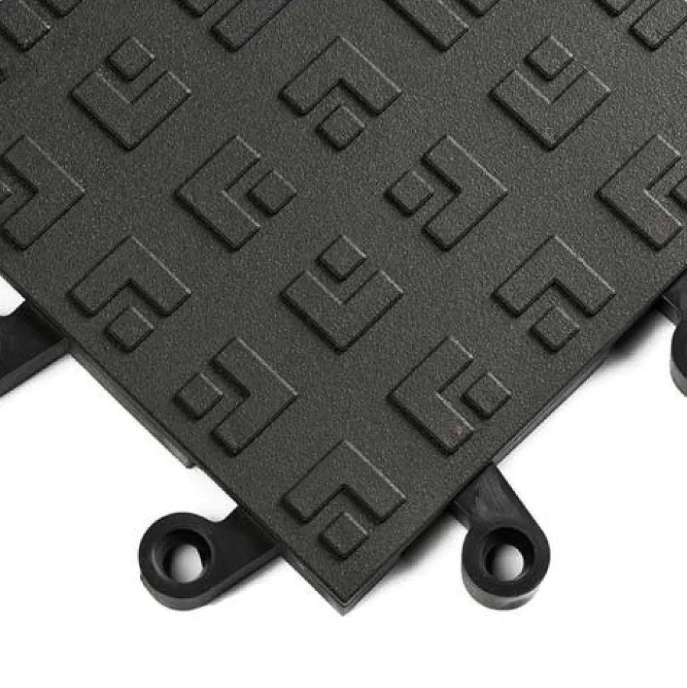WearWell ErgoDeck HD Solid Black 18 x 18 Inch Tile Case of 10