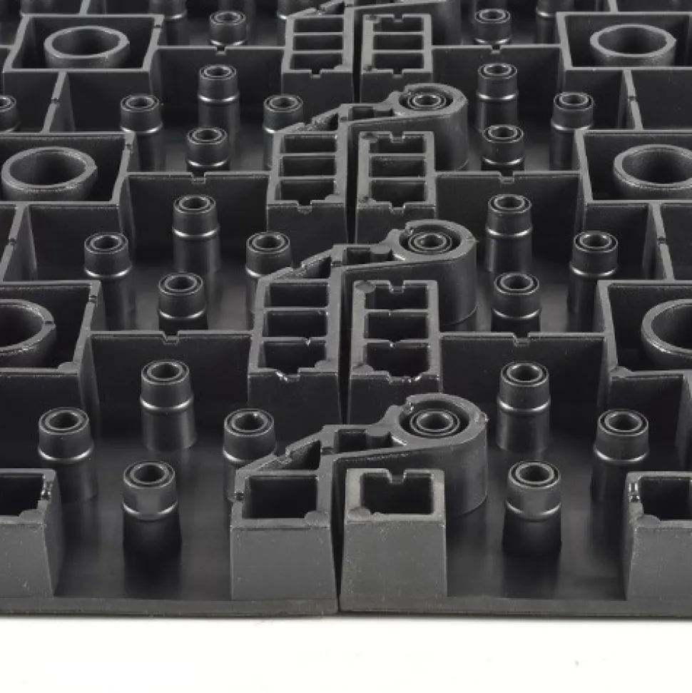 WearWell ErgoDeck HD Solid Black 18 x 18 Inch Tile Case of 10
