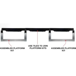 Wearwell Foundation Platform System Open 8Hx18Wx36L Inch Kit