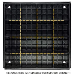 Wearwell Foundation Platform System Diamond-Plate Tiles 18x18 In. Cs 4