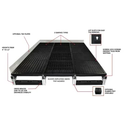 Wearwell Foundation Platform System Smooth 8Hx18Wx72L Inch Kit