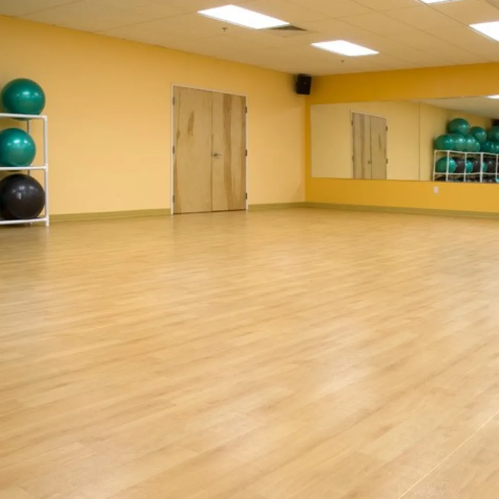 Woodflex Maple Vinyl Multi-Purpose Gym Flooring Full Roll 6.58 Ft. x 65.33 Ft.