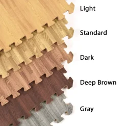 Wood Grain Foam Tiles Reversible 1/2 Inch x 2x2 Ft.