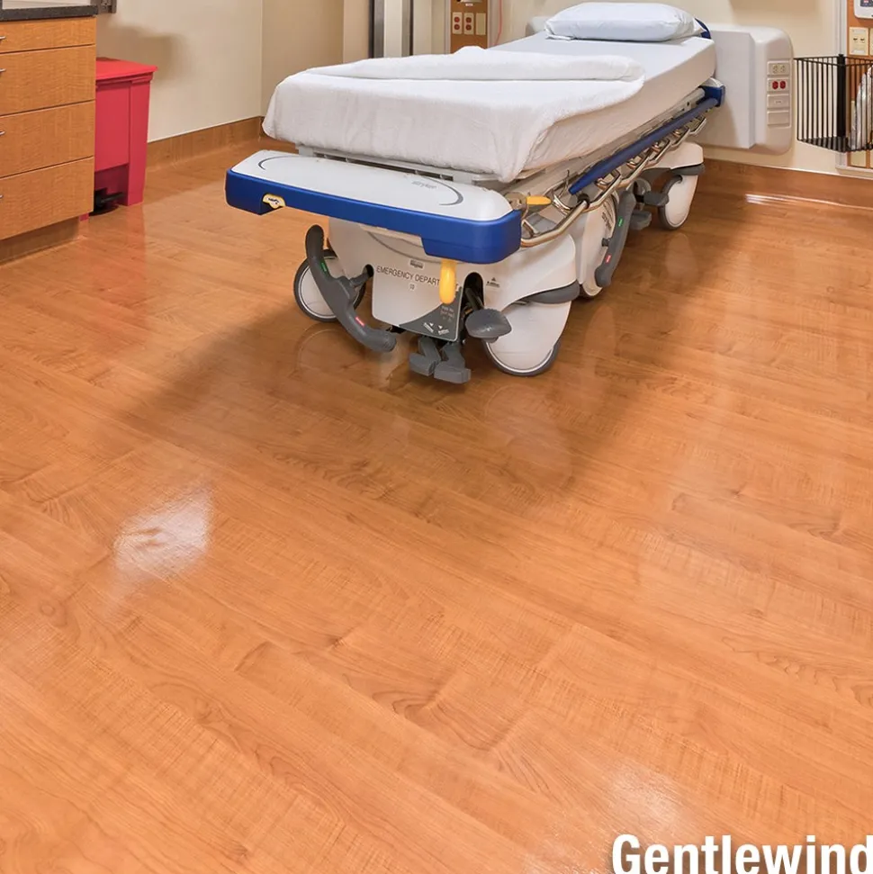 Wood Grain Natural Commercial Vinyl Flooring Roll 6x60 Ft