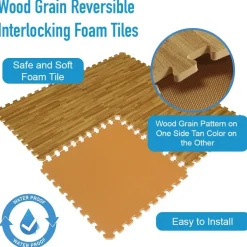 Wood Grain Reversible Interlocking Foam Tiles Trade Show 10x20 Ft. Kit